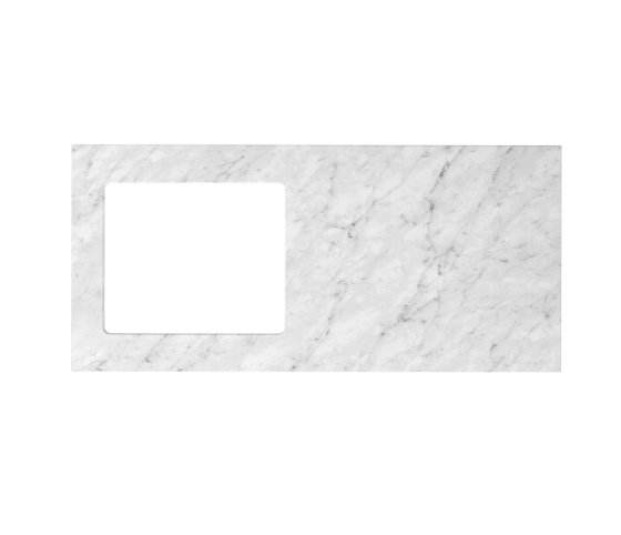 ArcQuay Laundry 1300mm Natural Carrara White Marble Top