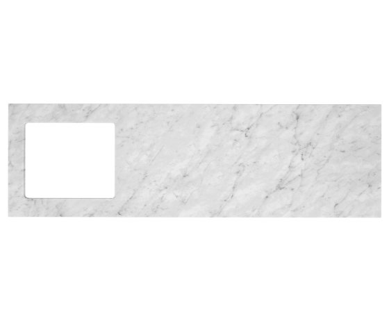 ArcQuay Laundry 1960mm Natural Carrara White Marble Top