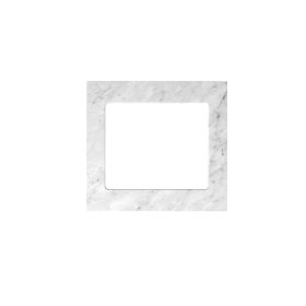 ArcQuay Laundry 650mm Natural Carrara White Marble Top