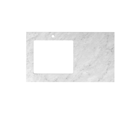 ArcQuay Laundry 1060mm Natural Carrara White Marble Top Left Bowl