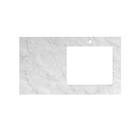 ArcQuay Laundry 1060mm Natural Carrara White Marble Top Right Bowl