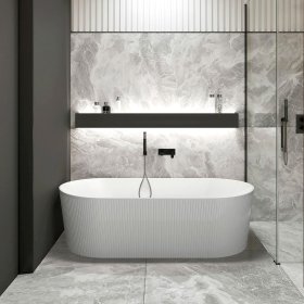 ArcQuay Attica Noosa Fluted 1700 Gloss White Bath