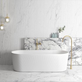 ArcQuay Attica Noosa Fluted 1700 Matte White Bath