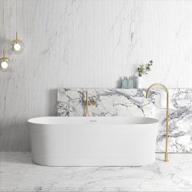 ArcQuay Attica Bondi 1700 Matte White Bath With Overflow