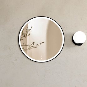 ArcQuay LED Bondi 800mm Black Metal Frame Tuffi Mirror