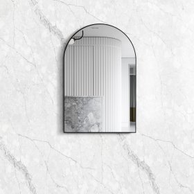ArcQuay Archie 900 H X600 W Black Metal Framed Tuffi Mirror