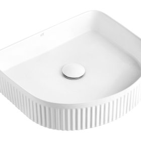 Archie 415x365x100 Matte White Fluted Basin