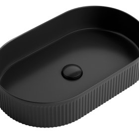 Kensington Oval 560x350x120 Matte Black Basin