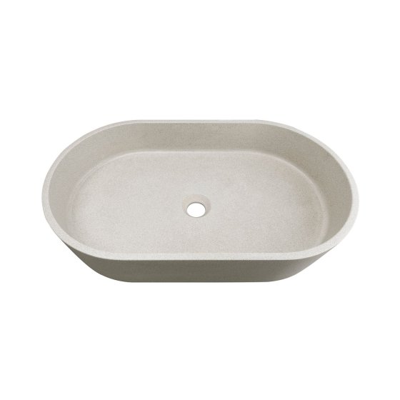 ArcQuay Clayton 600 × 350 × 120 sand oval concrete basin