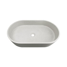 ArcQuay Clayton Oval 600×350×120 Concrete Linen Basin