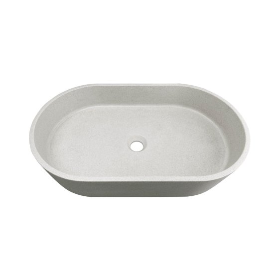 ArcQuay Clayton 600 × 350 × 120 linen oval concrete basin