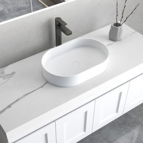 ArcQuay Noosa Solid Surface 585×385×110 Matte White Basin Nf