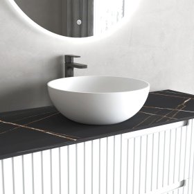 ArcQuay London Solid Surface 390×390×145 Matte White Basin Nf