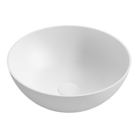 ArcQuay London Solid Surface 400×400×150 Matte White Basin NF
