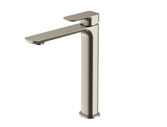 ArcQuay Oskar brushed nickel tall deck-mounted mixer product view