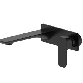ArcQuay Oskar matte black wall-mounted mixer product view