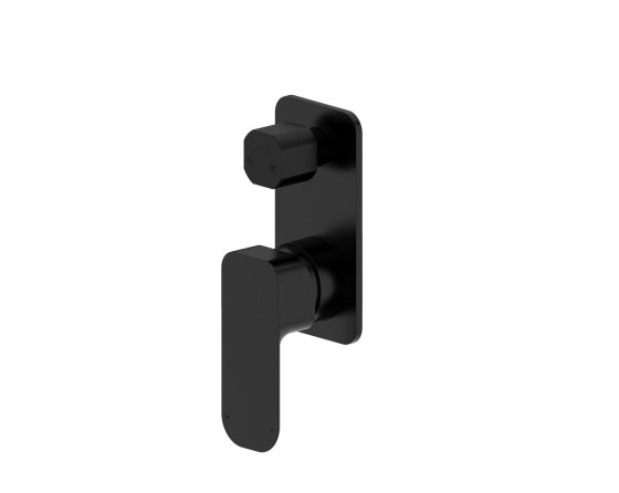 ArcQuay Oskar matte black wall-mounted shower control with diverter