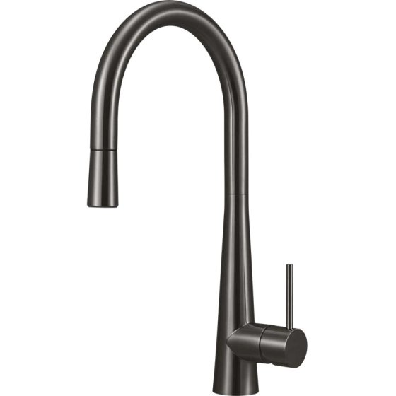 ArcQuay 420 gun metal high-arc pull-out kitchen mixer