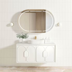 ArcQuay Laguna Mark Ii 1200mm Matte White Wall Hung Vanity