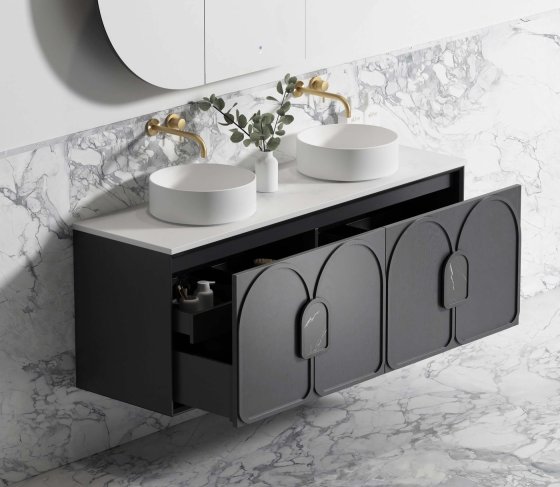 ArcQuay Laguna Mark II 1500mm Black Oak Wall Hung Vanity