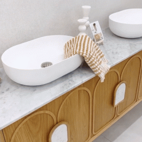 ArcQuay Laguna Mark II 1800mm Woodland Oak Wall Hung Vanity