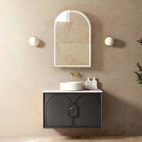 Laguna Mark II 900mm Black Oak Wall Hung Cabinet Only