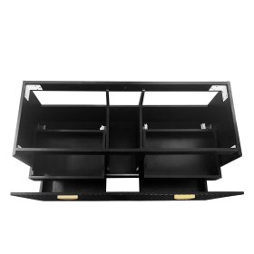 Marlo Fluted 1200mm Matte Black Wall Hung Cabinet Only
