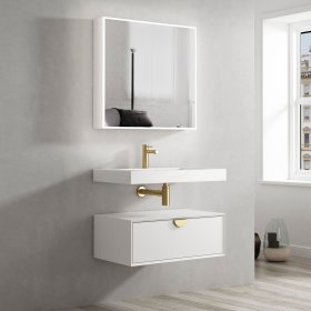 Moonlight 750mm White Wall Hung Cabinet