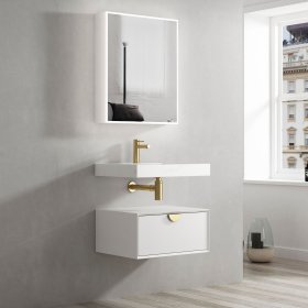 Moonlight 600mm White Wall Hung Cabinet