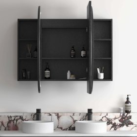 LED Bondi 1500x900 Black Oak Shaving Cabinet