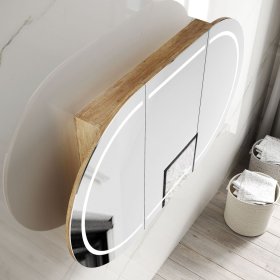 LED Bondi 1800x900 Natural Oak Shaving Cabinet