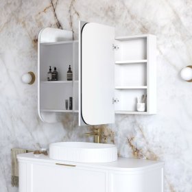 Newport 1200x750 White Shaving Cabinet