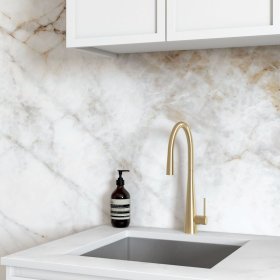 Laundry Kit 1305B Hampshire White with Natural Carrara Marble Top