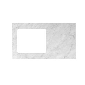 Laundry Kit 1715C Bondi Fluted White with Natural Carrara Marble Top