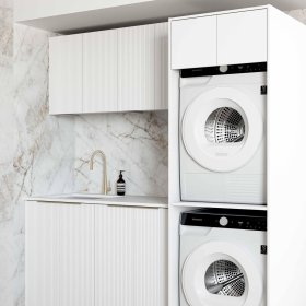 Laundry Kit 1960C Bondi Fluted White with Pure White Top