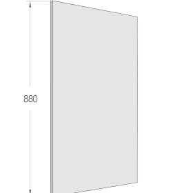 End Panel 880x580x16 Polyurethane White