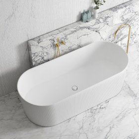 Attica Noosa Fluted 1700 Matte White Bath