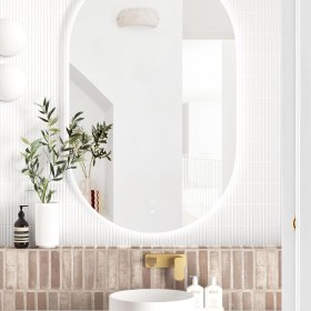LED Noosa 1200(W)x750(H) Frameless Tuffi Mirror - Install Horizontal or Vertical