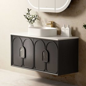 Laguna Mark II 1200mm Black Oak Wall Hung Cabinet Only