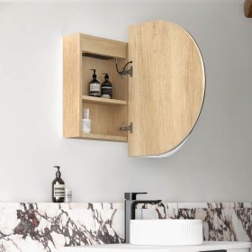 LED Bondi 900(W)x600(H) Natural Oak Shaving Cabinet - Premium Edition