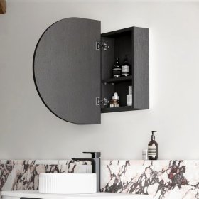 LED Bondi 900(W)x600(H) Black Oak Shaving Cabinet - Premium Edition