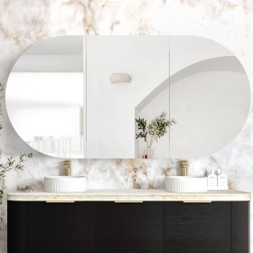 Bondi 1800x900 Black Oak Shaving Cabinet