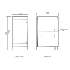 Byron/Bondi Laundry 415 Black Oak Base Cabinet