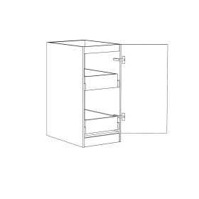 Noosa Fluted Laundry 415 White Base Cabinet with internal Drawer