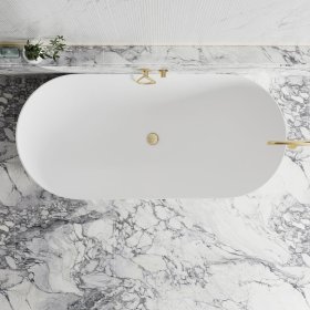 Attica Noosa Fluted 1500 Matte White Bath