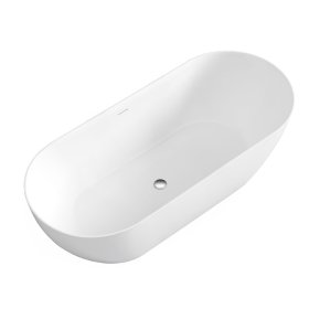 Attica Manolo 1700 Matte White Bath with Overflow