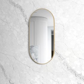 Noosa 1200(W)x600(H) Gold Metal Frame Tuffi Mirror- Install Horizontal or Vertical