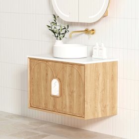 Laguna Mark II 900mm Woodland Oak Wall Hung Cabinet Only