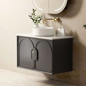 Laguna Mark II 900mm Black Oak Wall Hung Cabinet Only