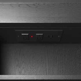ArcQuay Bondi Premium LED 1200×750mm ブラックオーク ミラーキャビネット LED-BOSV1275B-VP 製品画像・収納詳細